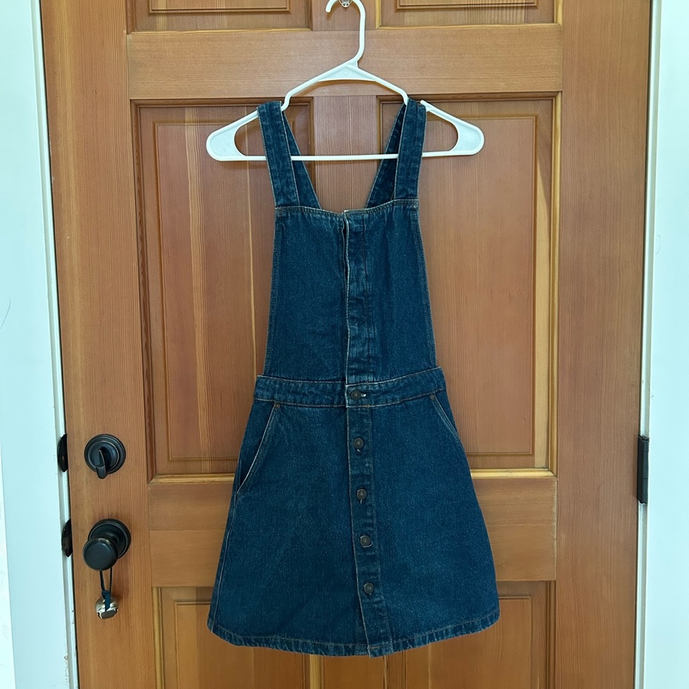 Zara TRF Denim Skirt Overalls Dress- Size S